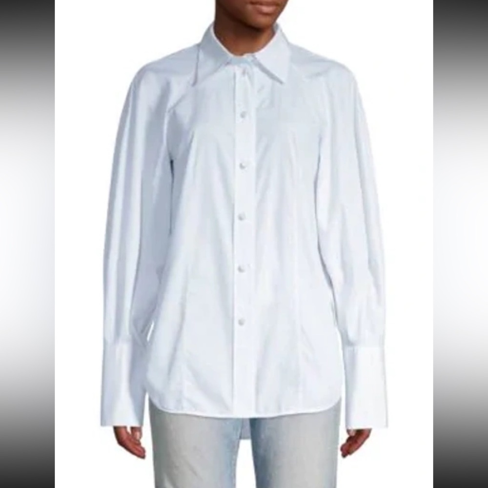 Khaite Cecily Billowy Button Down - Light Blue / Small